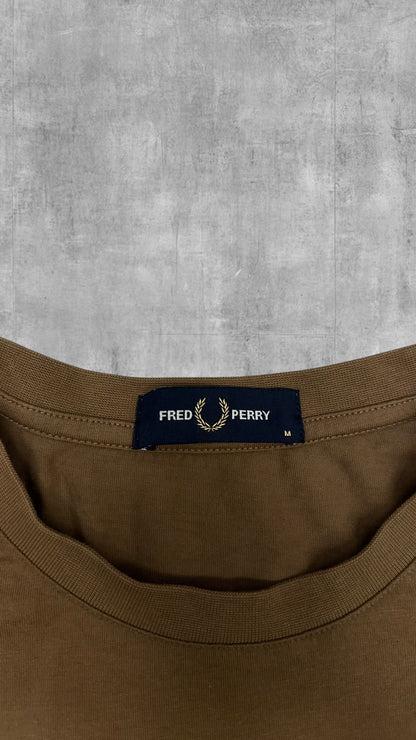 Fred Perry T shirt Tee Braun M