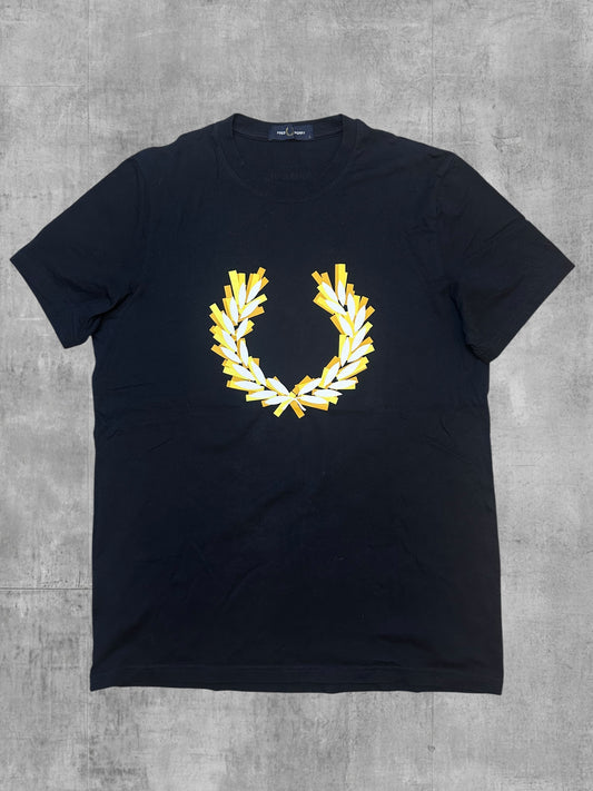 Fred Perry T-shirt Schwarz Weiß Gold S