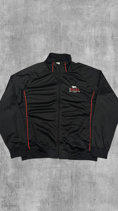 Lonsdale London Trainingsjacke Schwarz Rot Weiß Backprint XL