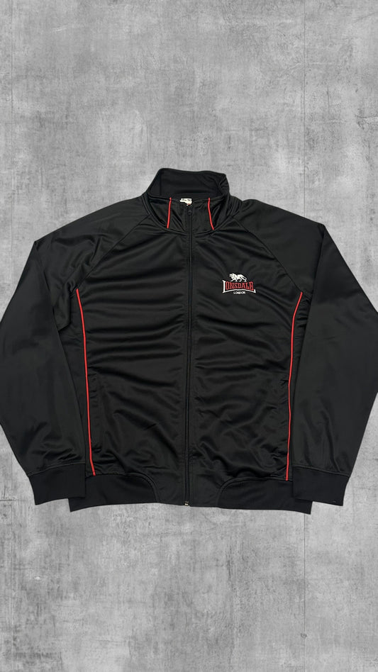 Lonsdale London Trainingsjacke Schwarz Rot Weiß Backprint XL
