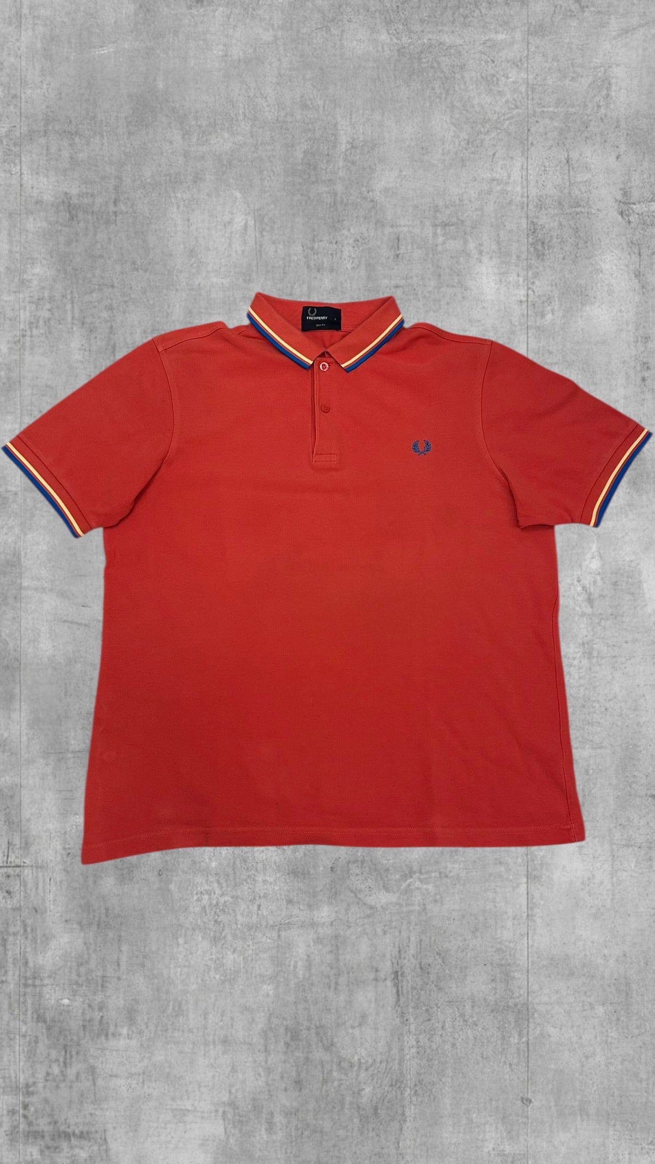 Fred Perry Polo Shirt Lachsrot L Slim Fit