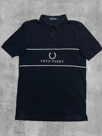 Fred Perry Polo Shirt Schwarz Weiß S