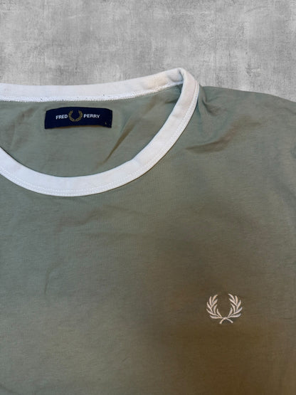 Fred Perry T-shirt Graugrün Weiß L