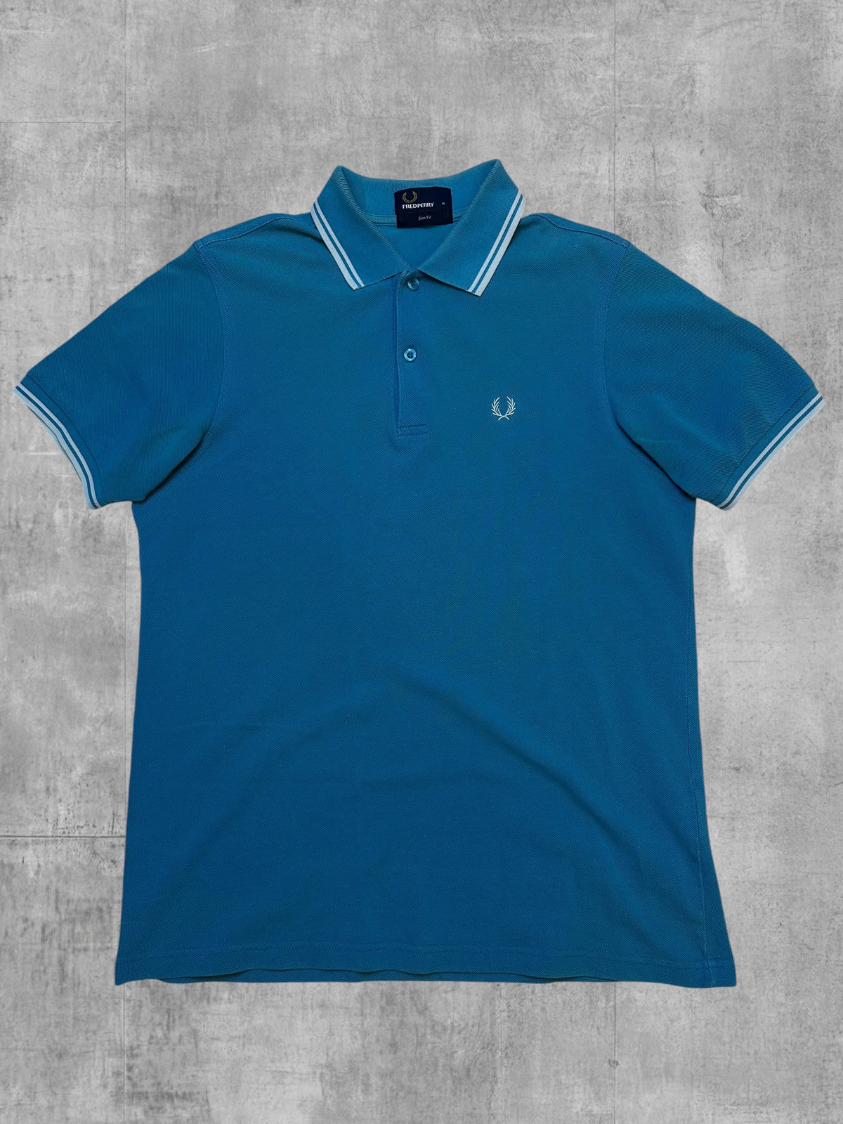 Fred Perry Polo Shirt Hellblau M Slim Fit
