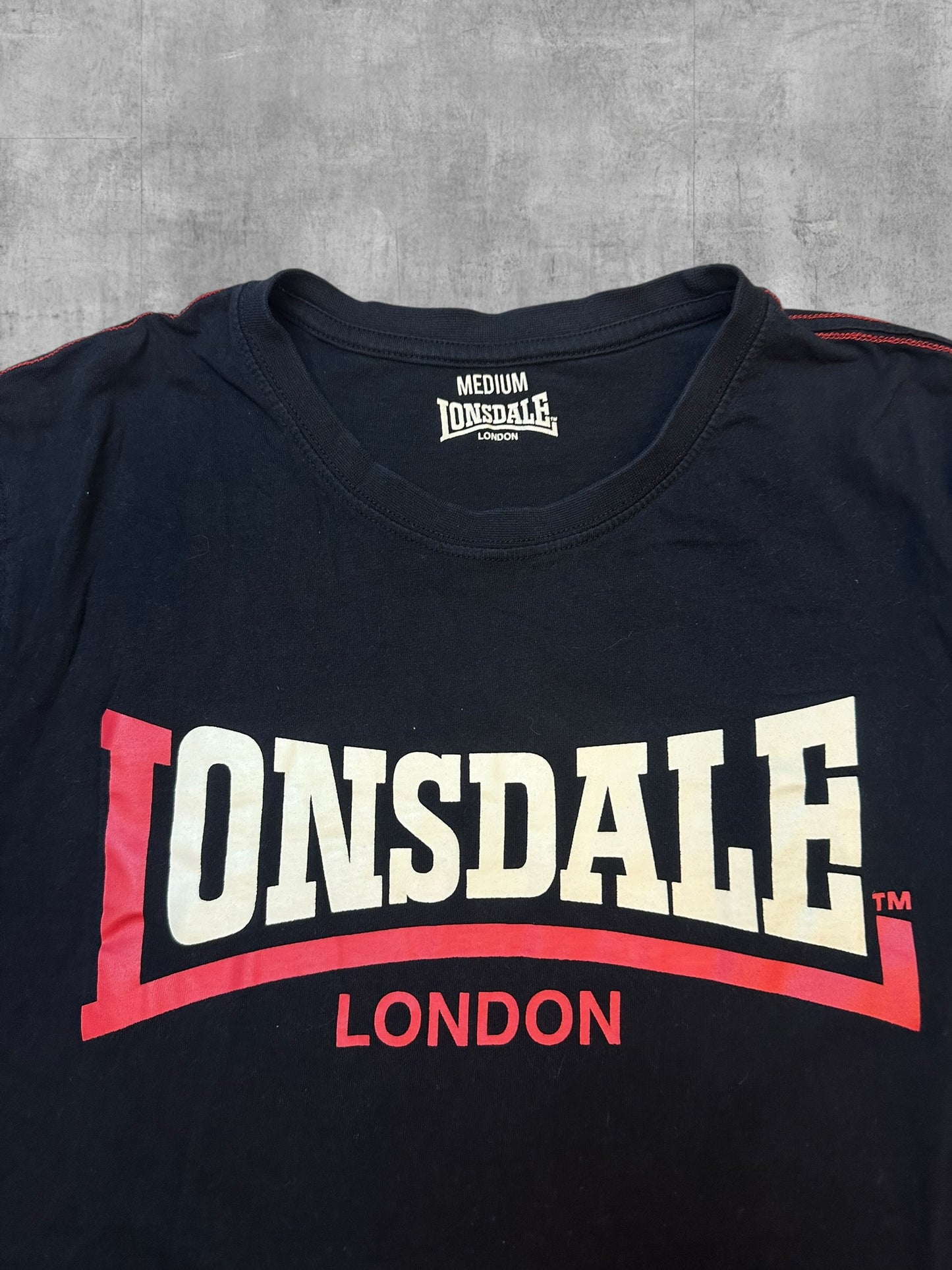 Lonsdale London T-Shirt Schwarz Rot Weiß M