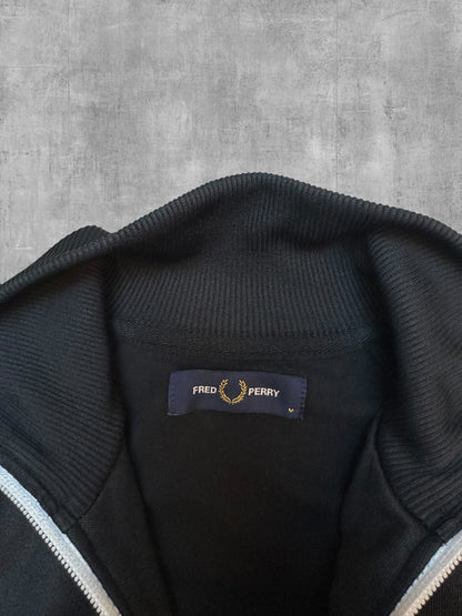 Fred Perry Taped Track Jacket Black White M