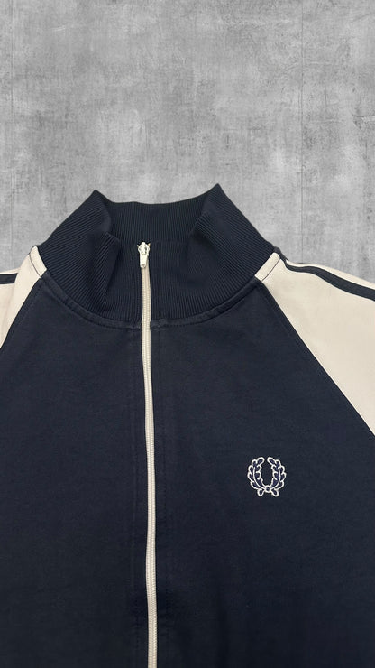 Fred Perry vintage Trainingsjacke Taped Zip Jacke Navy Blau M