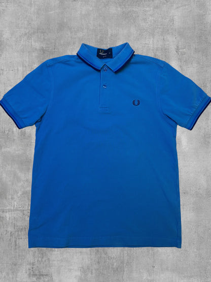 Fred Perry Polo Shirt Blau Schwarz XS Slim Fit