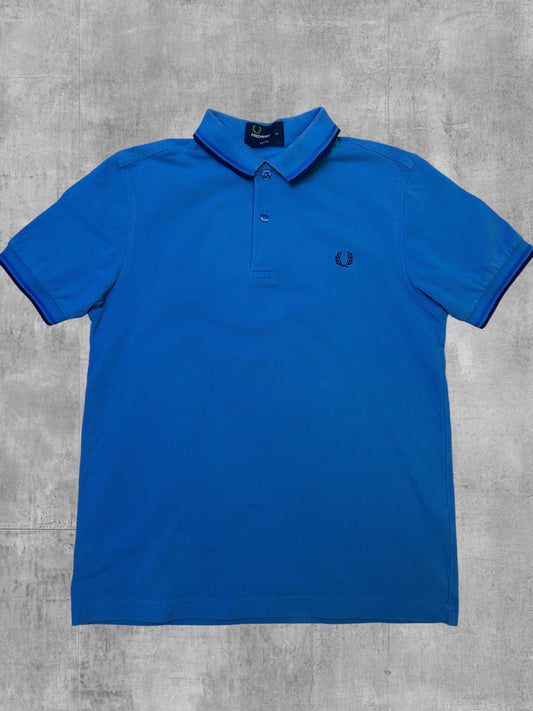 Fred Perry Polo Shirt Blau Schwarz XS Slim Fit