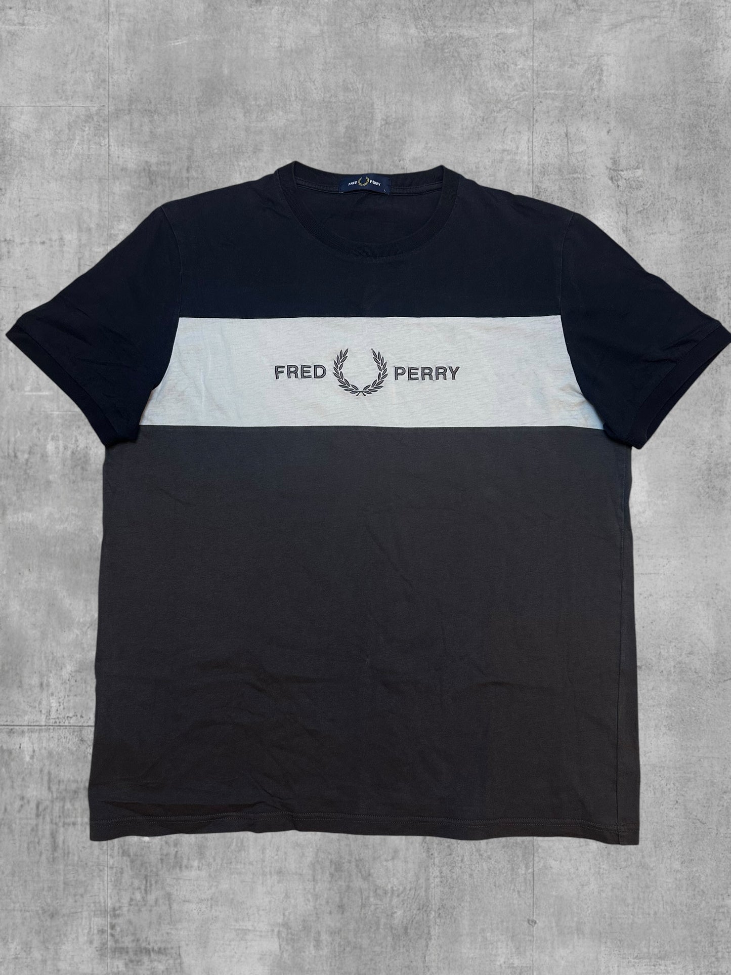 Fred Perry T-shirt Schwarz Grau Weiß L