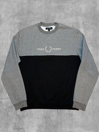 Fred Perry Sweatshirt Grau Schwarz Weiß L