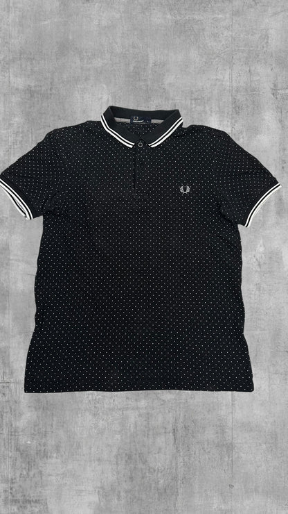 Fred Perry Polo Shirt Schwarz Weiß M