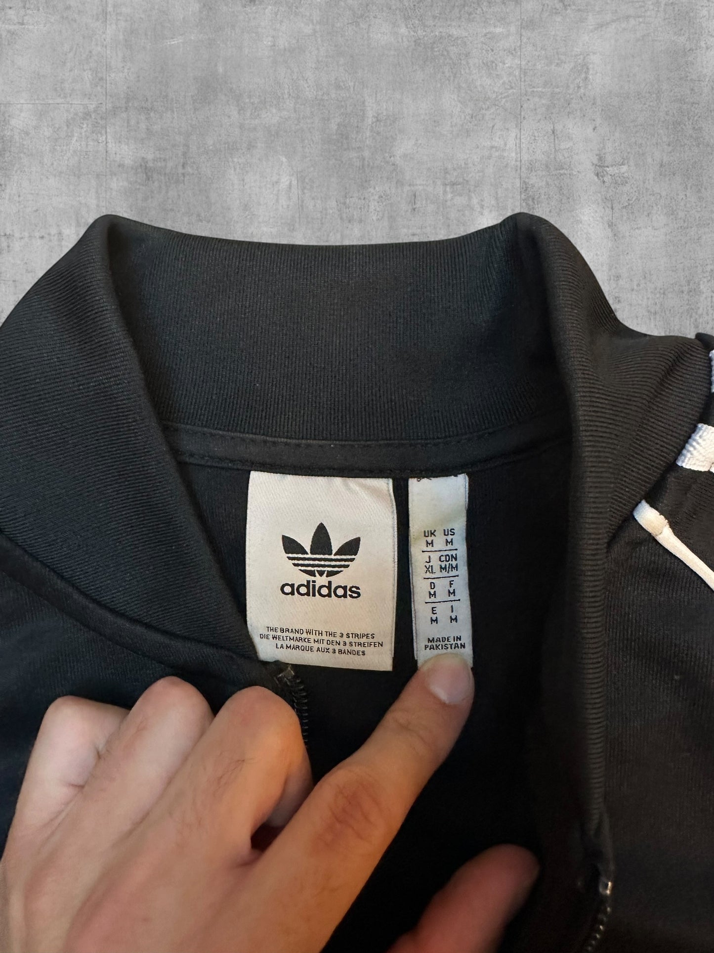 Adidas Firebird Trainingsjacke Schwarz Weiß M