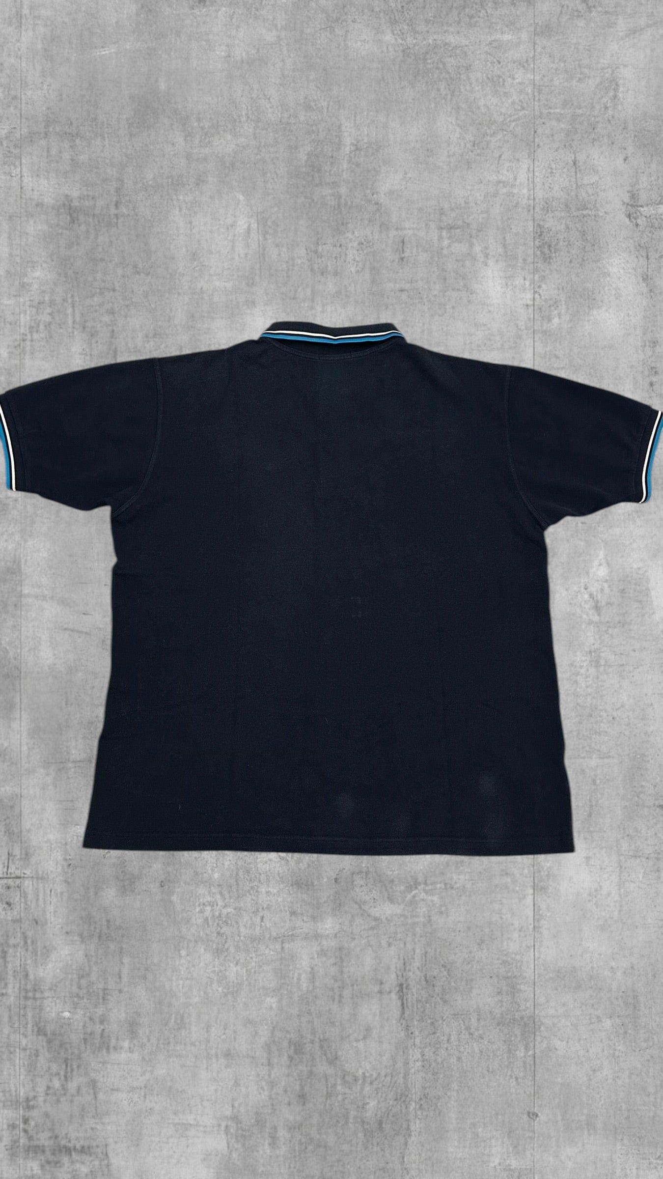 Fred Perry Vintage Polo Shirt Schwarz Blau XL
