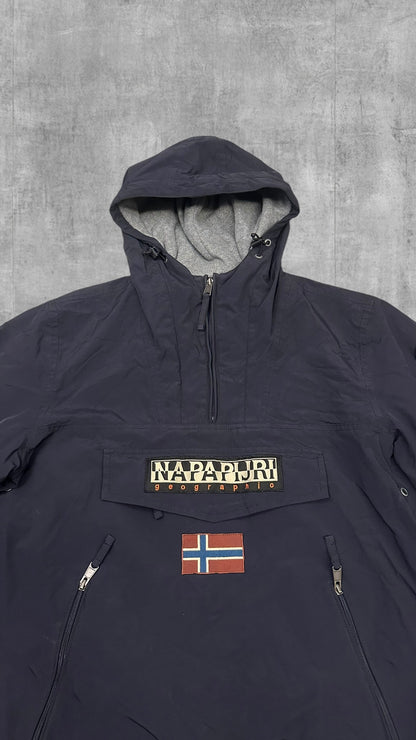 Napapijri Windbreaker gefüttert Regenjacke Navy Blau XL