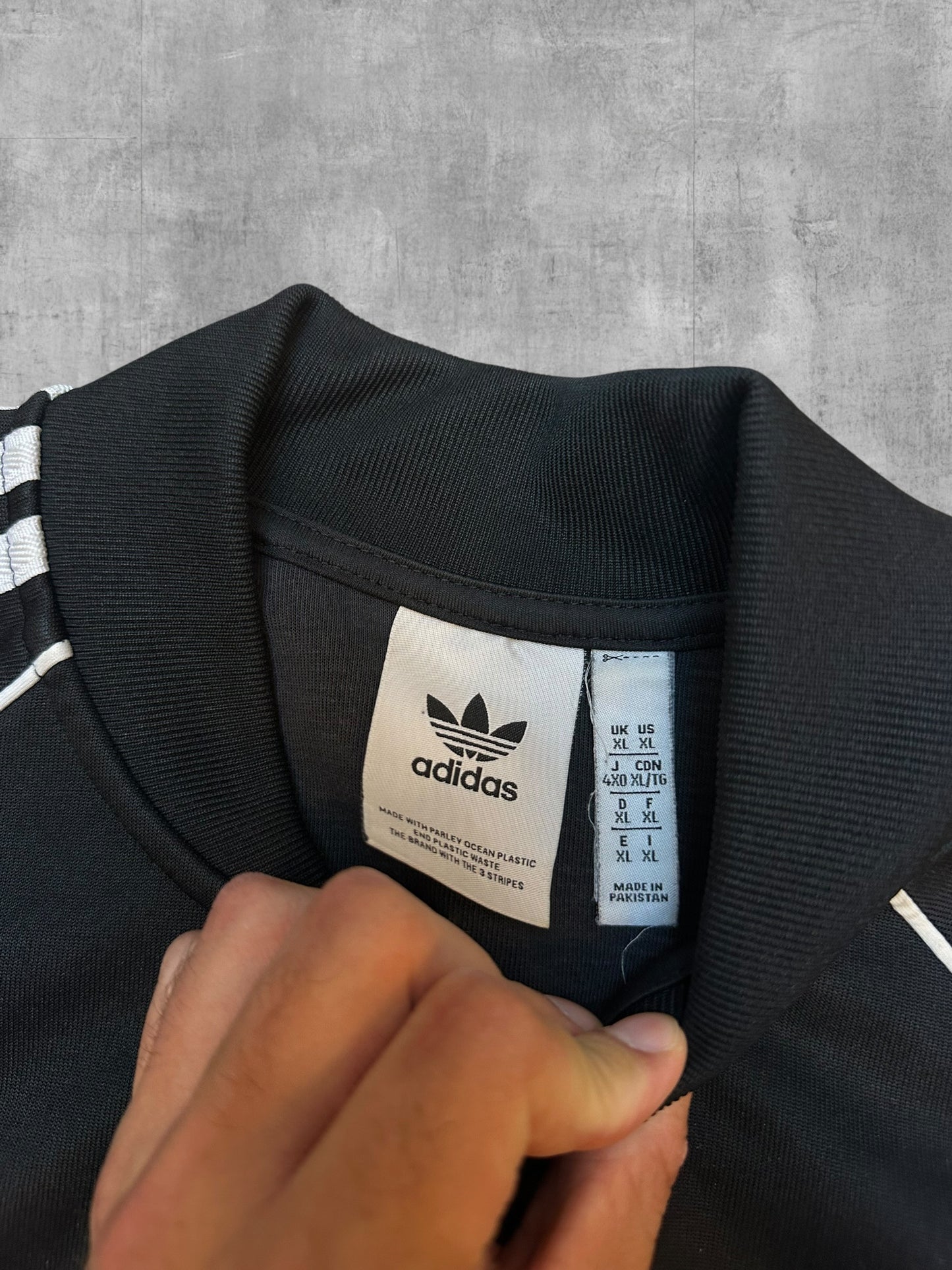Adidas Firebird Trainingsjacke Schwarz Weiß XL