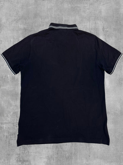 Stone Island Polo Negro Blanco M