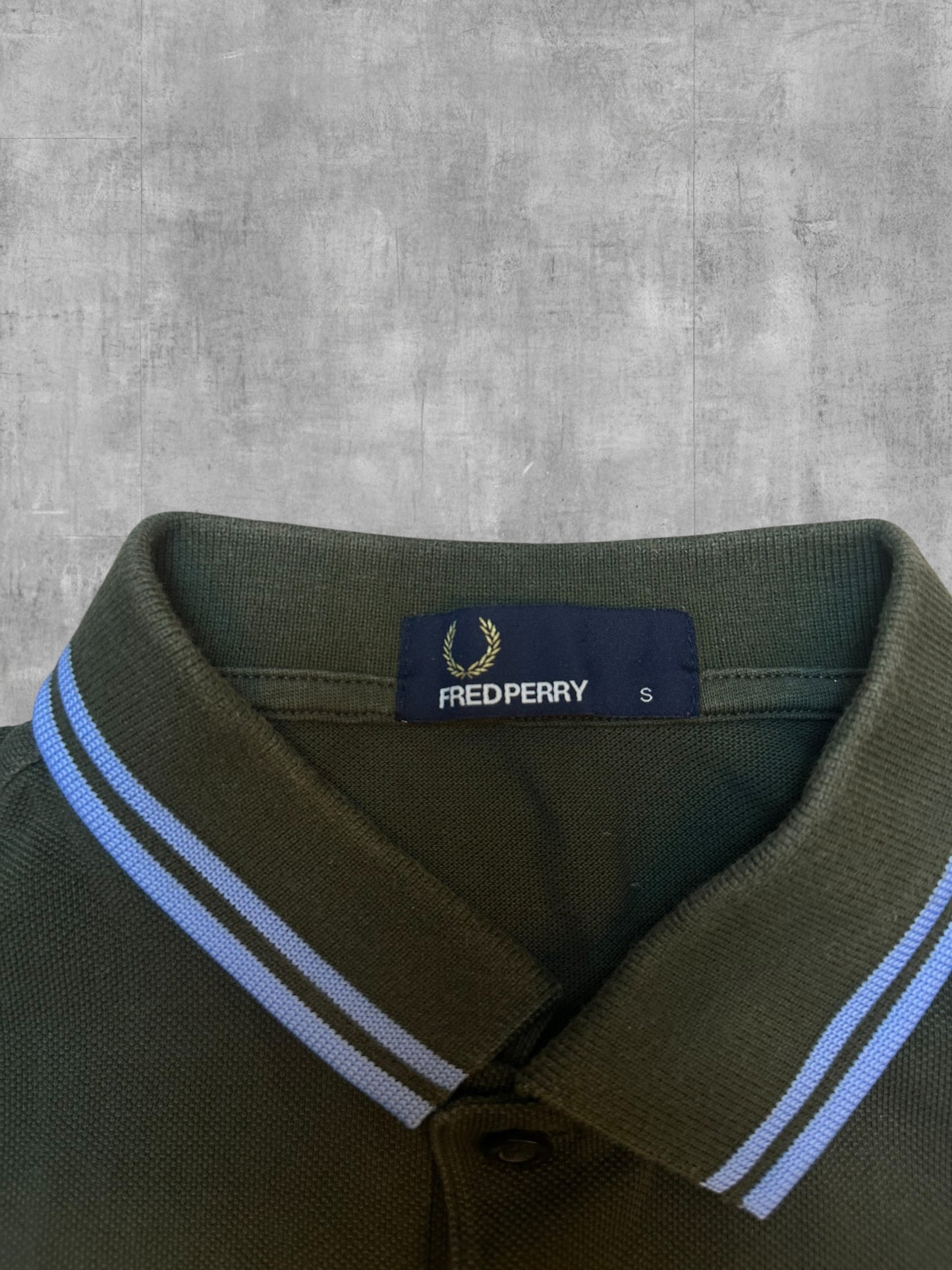 Fred Perry Polo Shirt Khaki Babyblau S