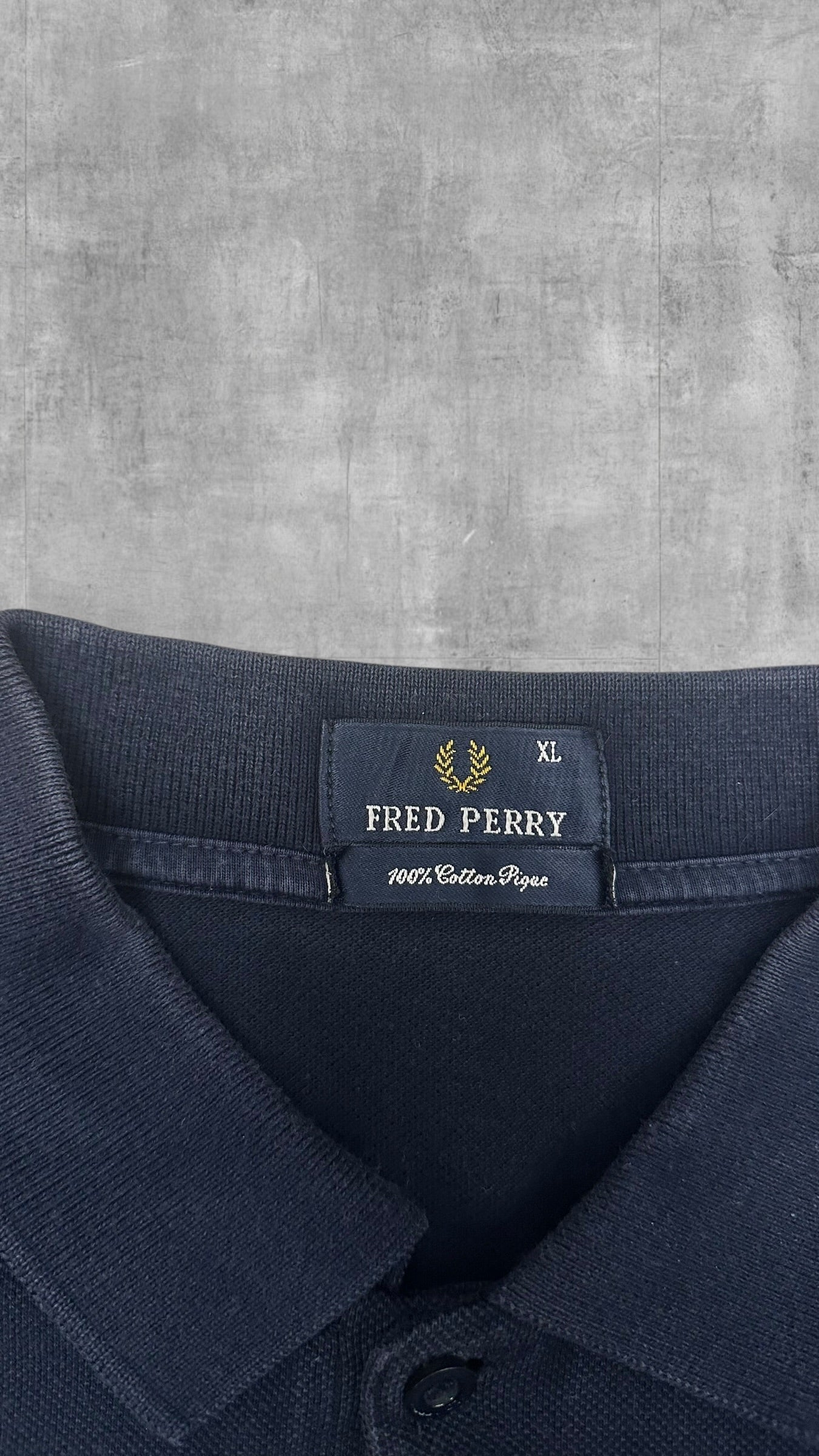 Fred Perry Vintage Polo Shirt Schwarzblau XL