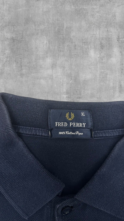 Fred Perry Vintage Polo Shirt Schwarzblau XL