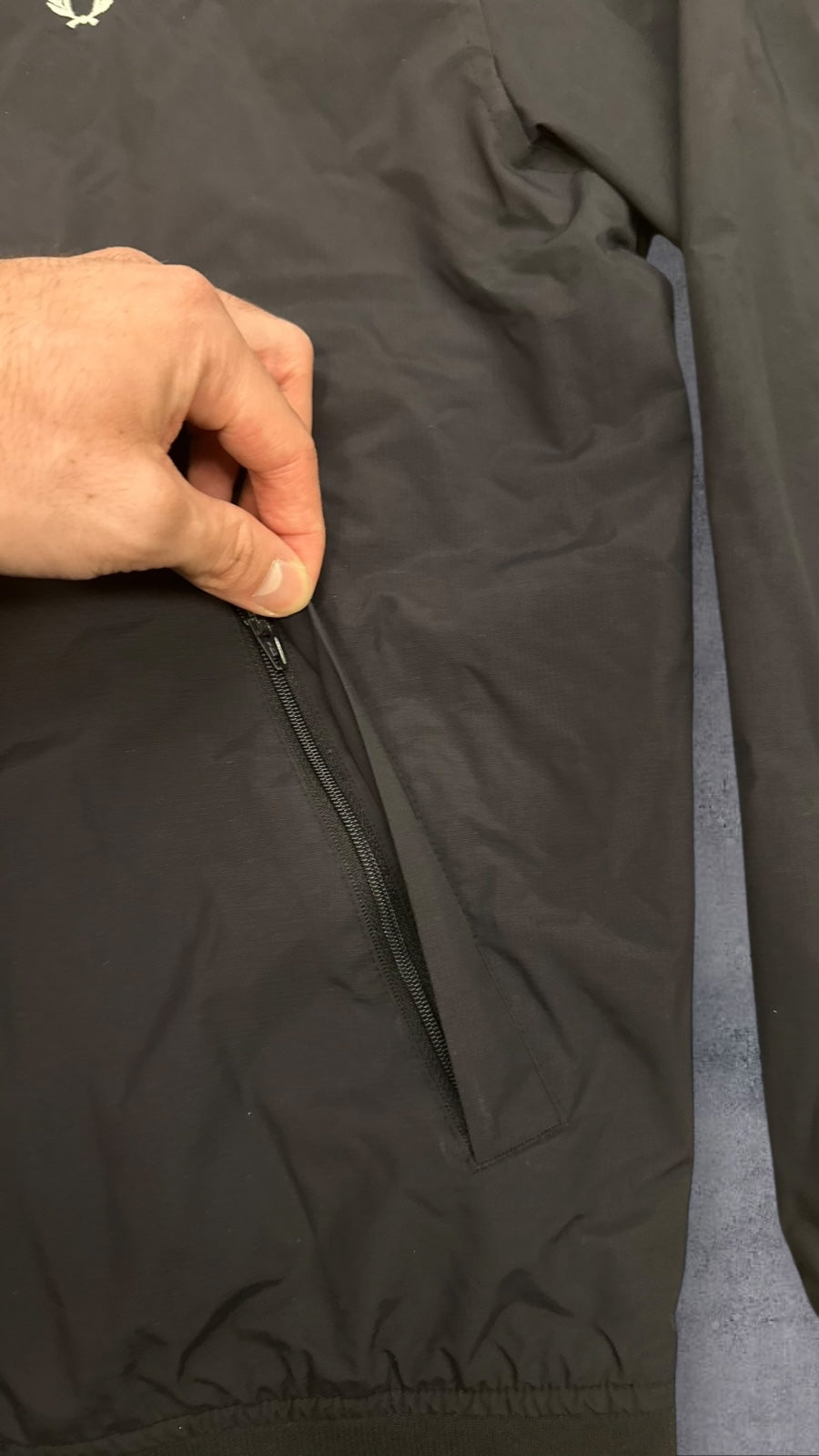 Fred Perry Bomberjacke Regenjacke Schwarz M