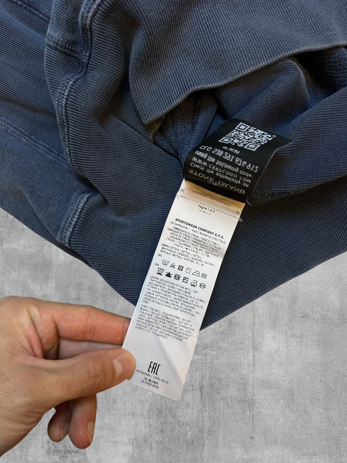 Stone Island Sudadera Azul Marino S