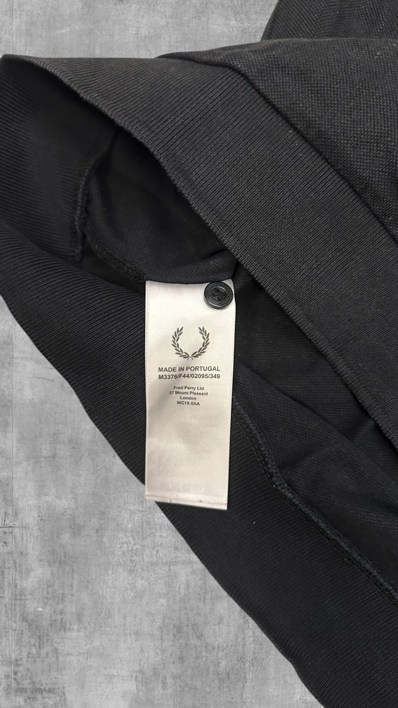 Fred Perry Vintage Polo Shirt Schwarz Weiß L