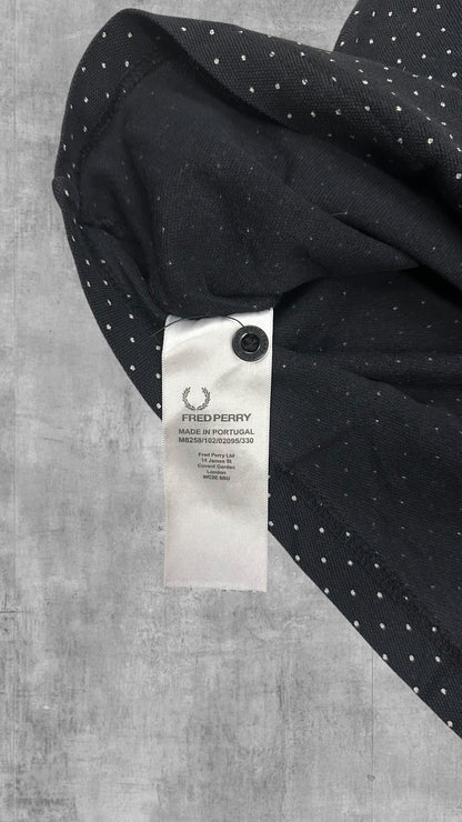 Fred Perry Polo Shirt Schwarz Weiß M
