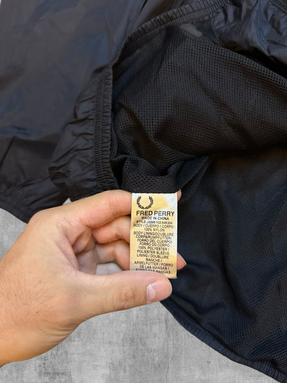 Fred Perry Windbreaker Nero Bianco Giallo XL