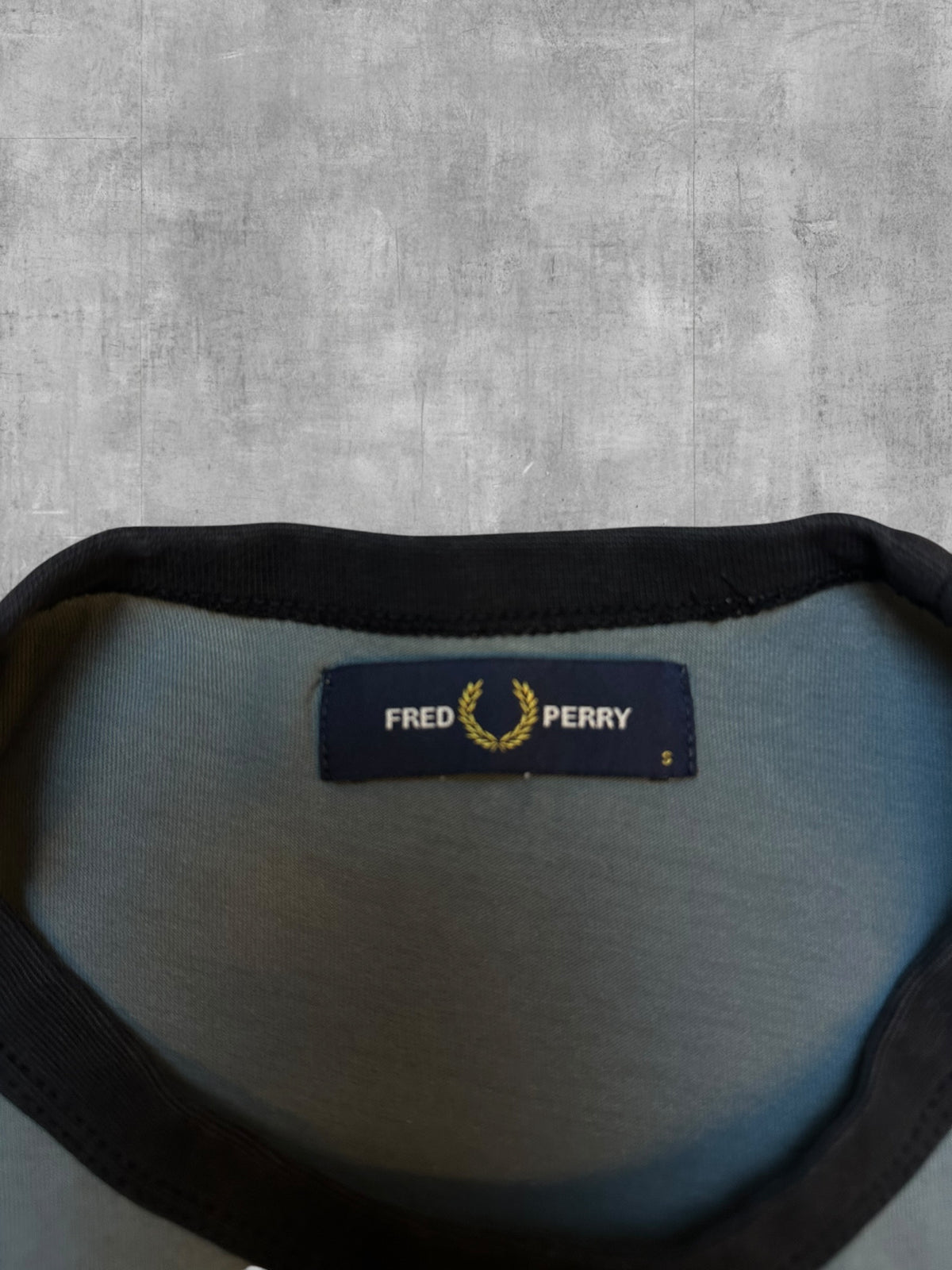 Fred Perry T-shirt Taped Grau Türkis S