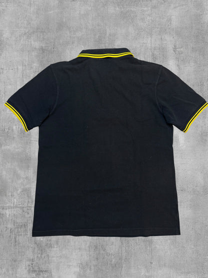 Fred Perry Polo Shirt Schwarz Gelb M