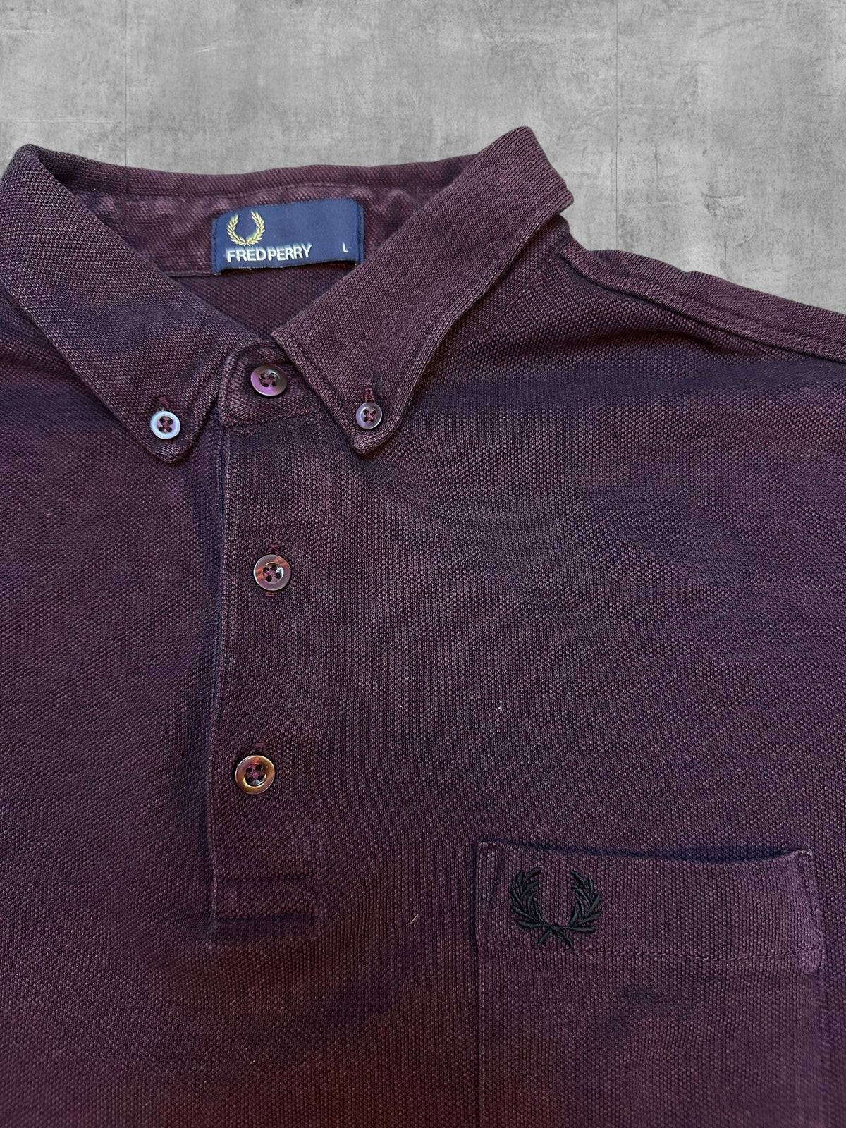 Fred Perry Polo Shirt Weinrot L