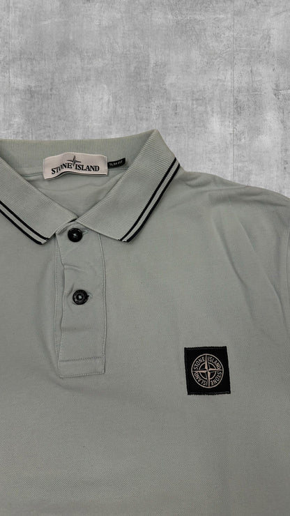 Stone Island Polo Shirt Türkis Schwarz M Slim Fit