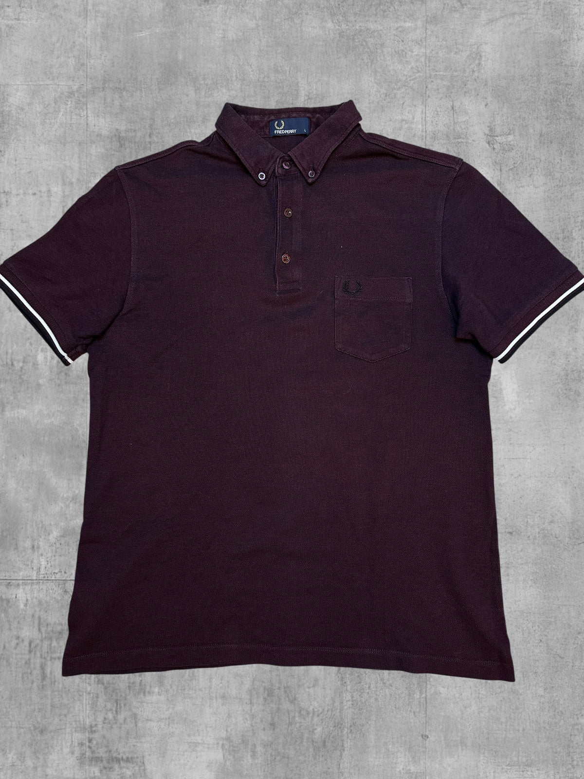 Fred Perry Polo Shirt Weinrot L