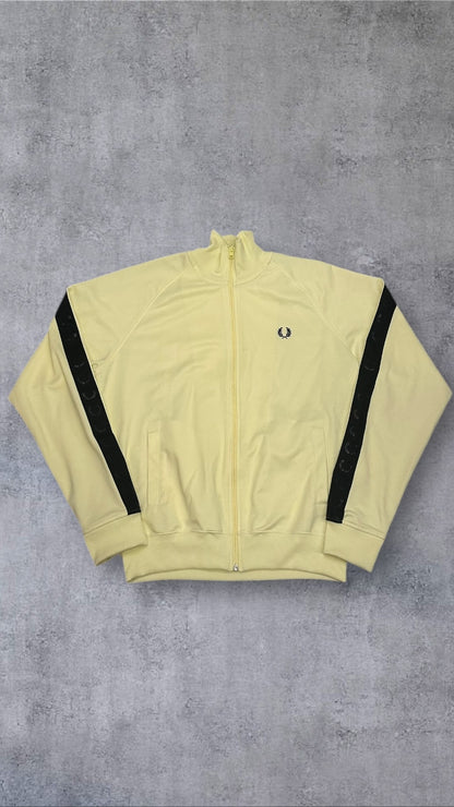 Fred Perry Trainingsjacke Taped Zip Jacke Gelb Schwarz M