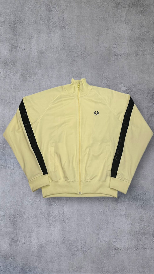 Fred Perry Trainingsjacke Taped Zip Jacke Gelb Schwarz M