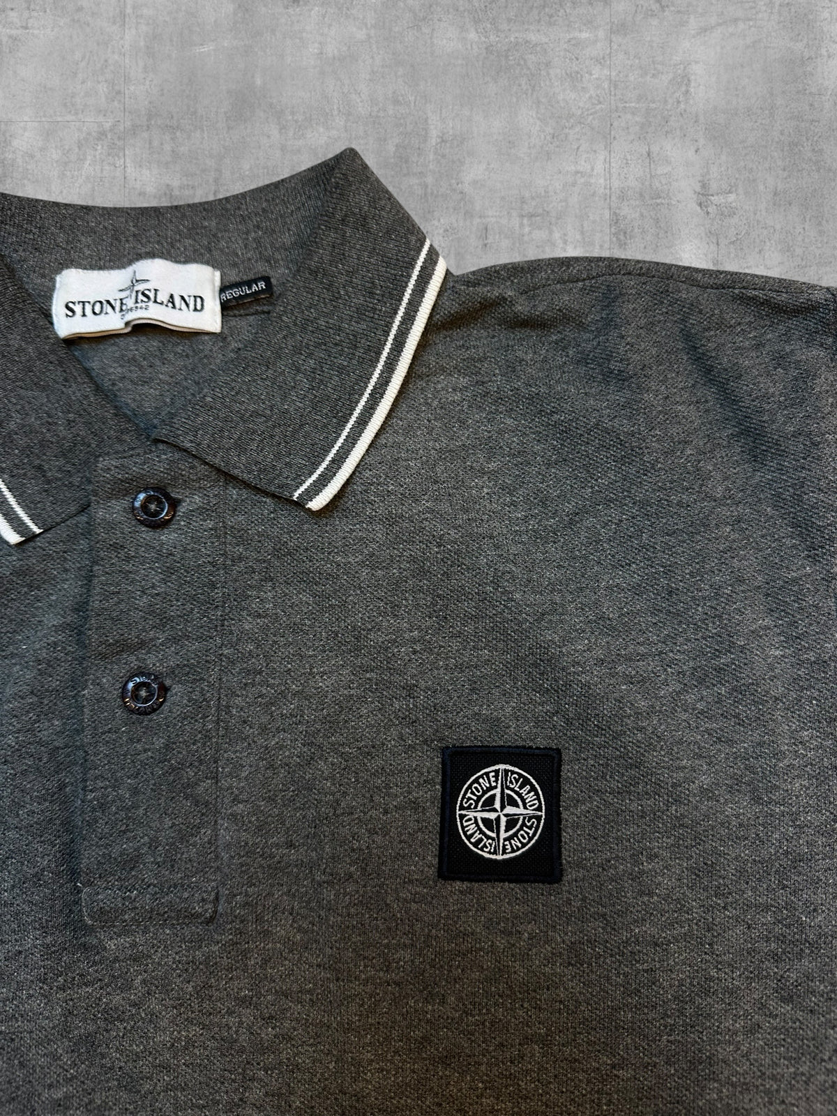 Stone Island Vintage Polo Shirt Grau S