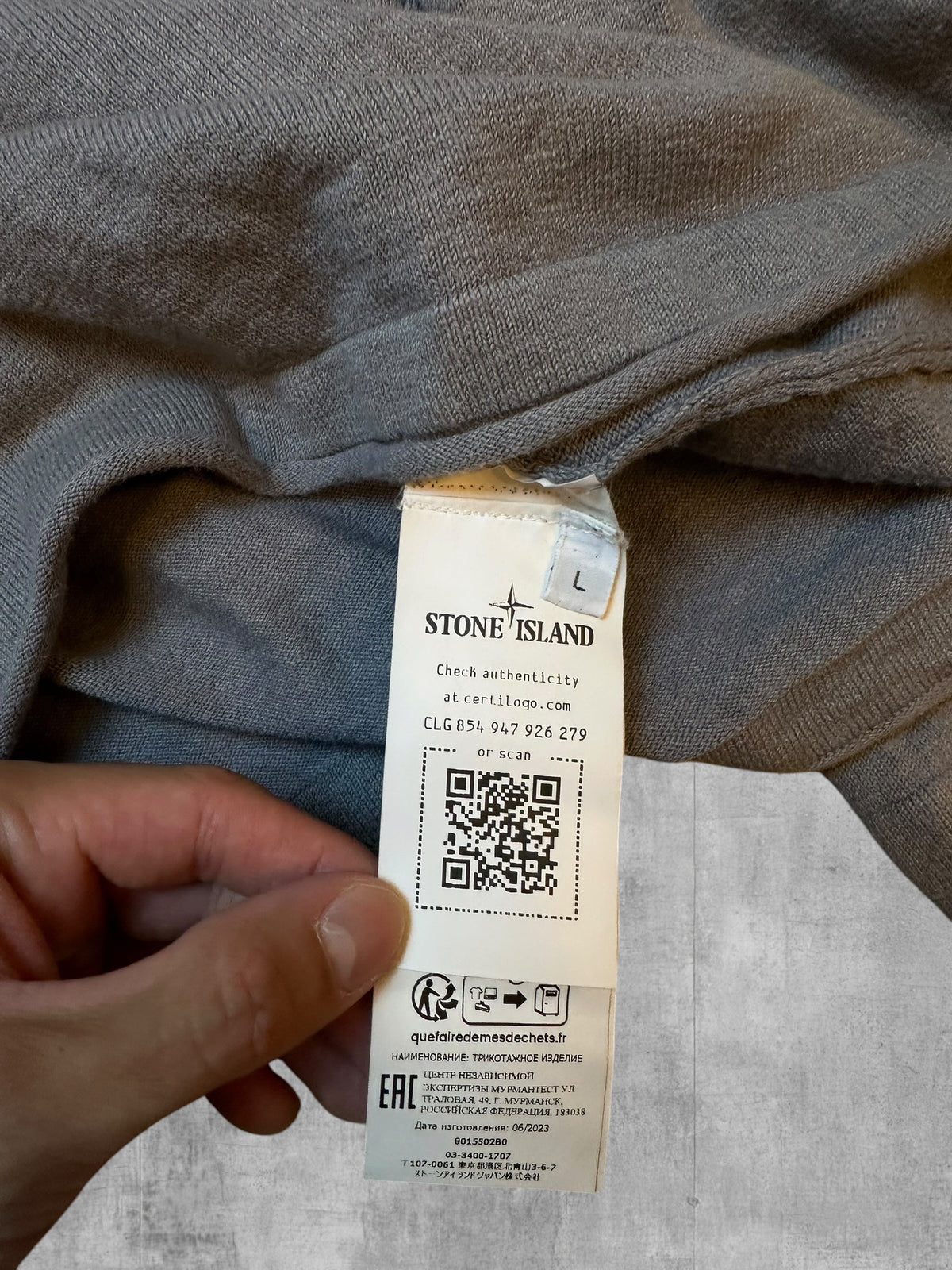 Stone Island Sweatshirt Grau L