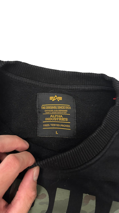 Alpha Industries Sweatshirt Schwarz L