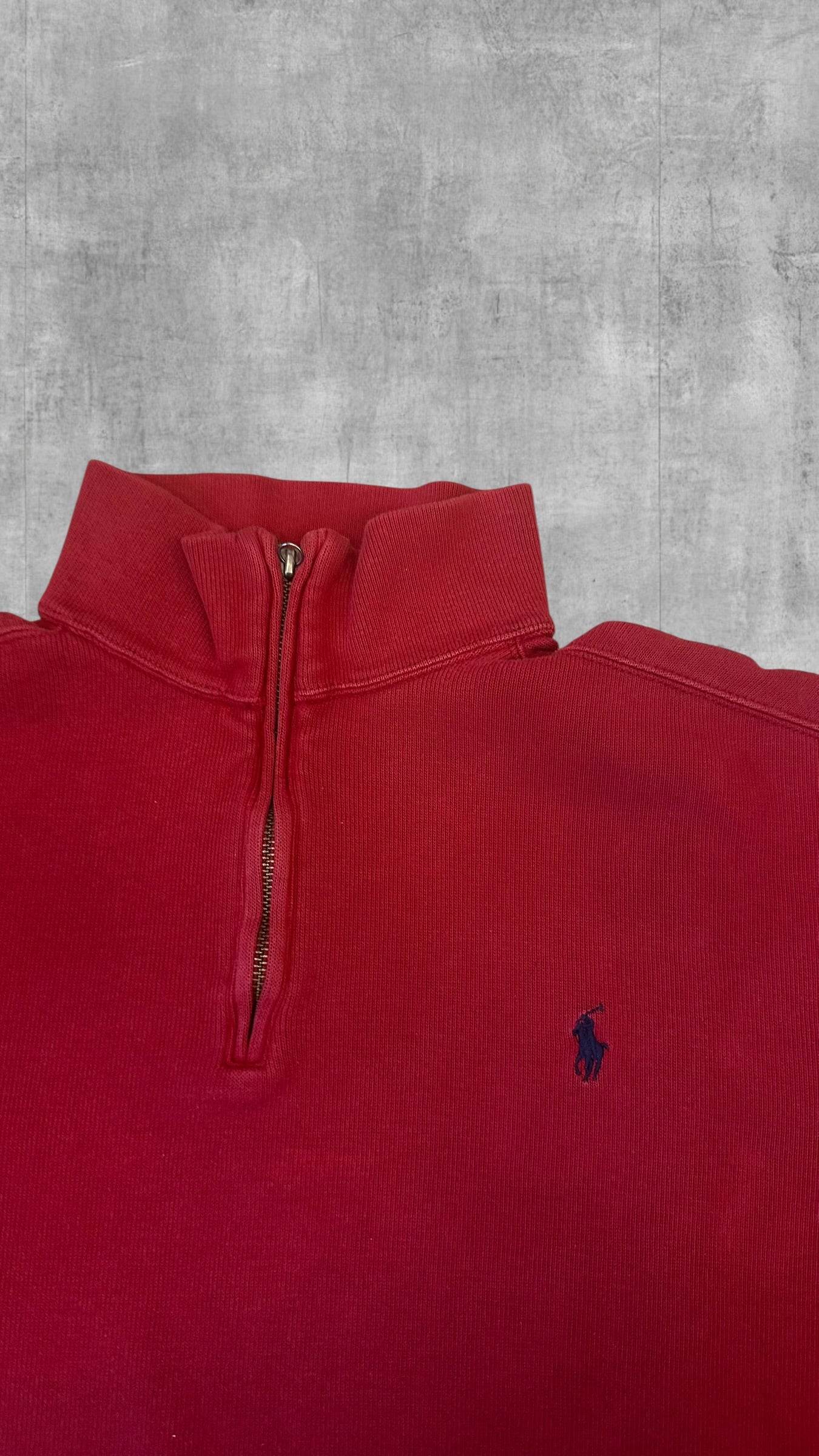 Ralph Lauren Half Zip Rollkragenpullover rot L