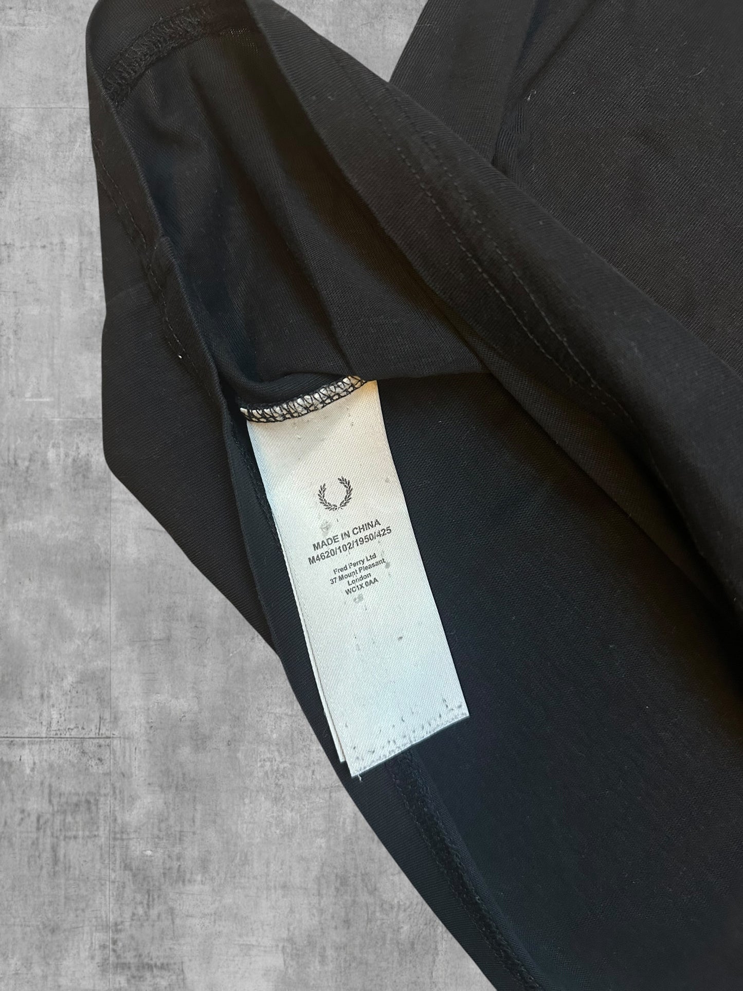 Fred Perry T-shirt taped Schwarz Weiß S