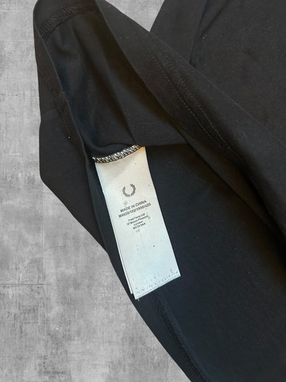 Fred Perry T-shirt taped Schwarz Weiß S