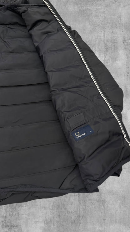 Fred Perry Übergangsjacke Steppjacke Schwarz L