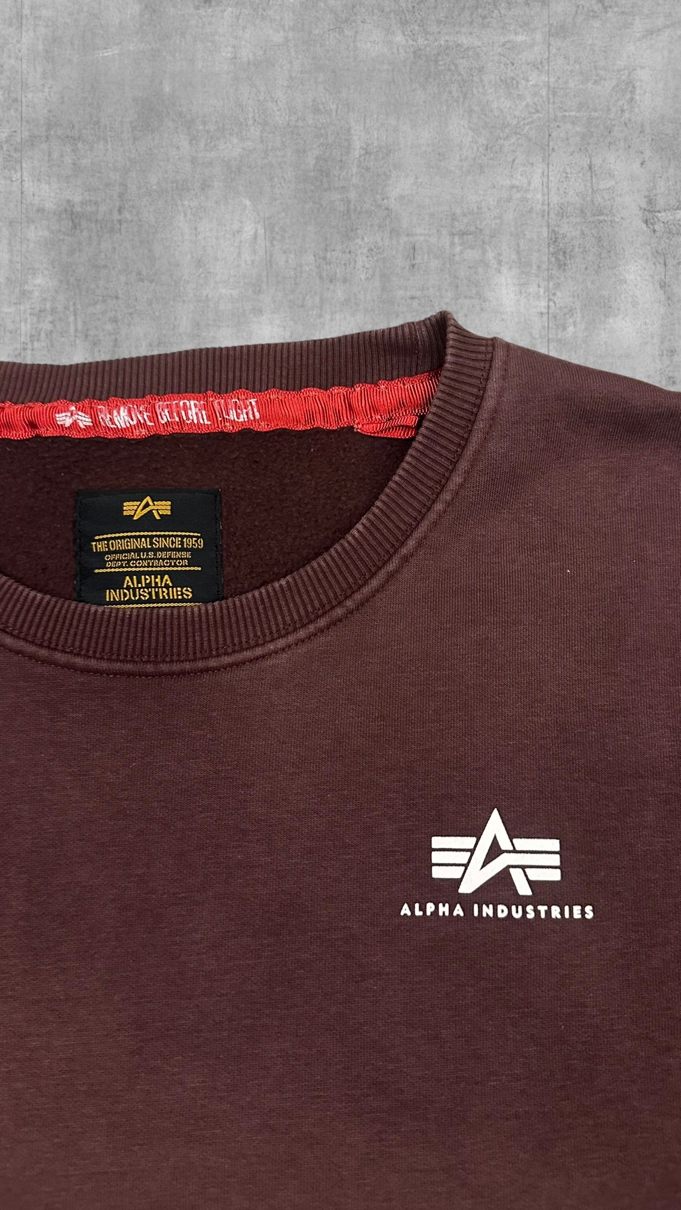 Alpha Industries Sweatshirt Weinrot M