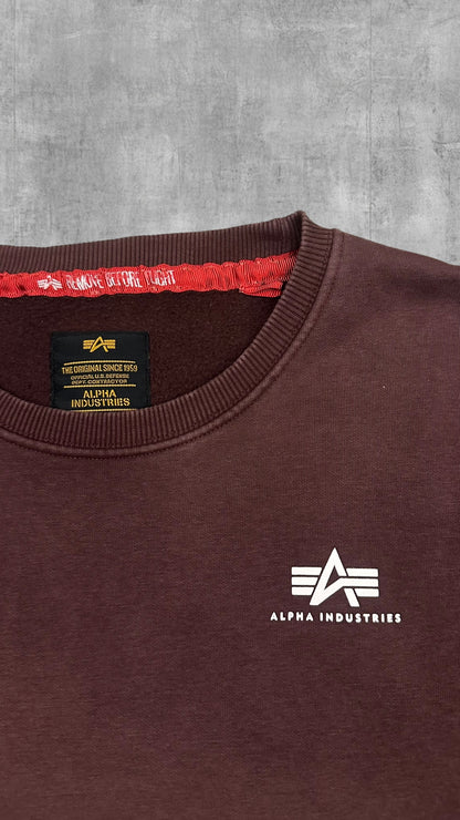 Alpha Industries Sweatshirt Weinrot M