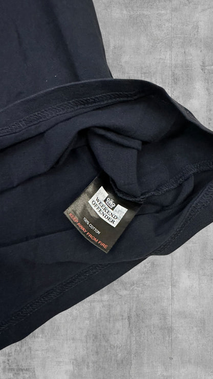 Weekend Offender T-shirt Navy Blau Weiß L