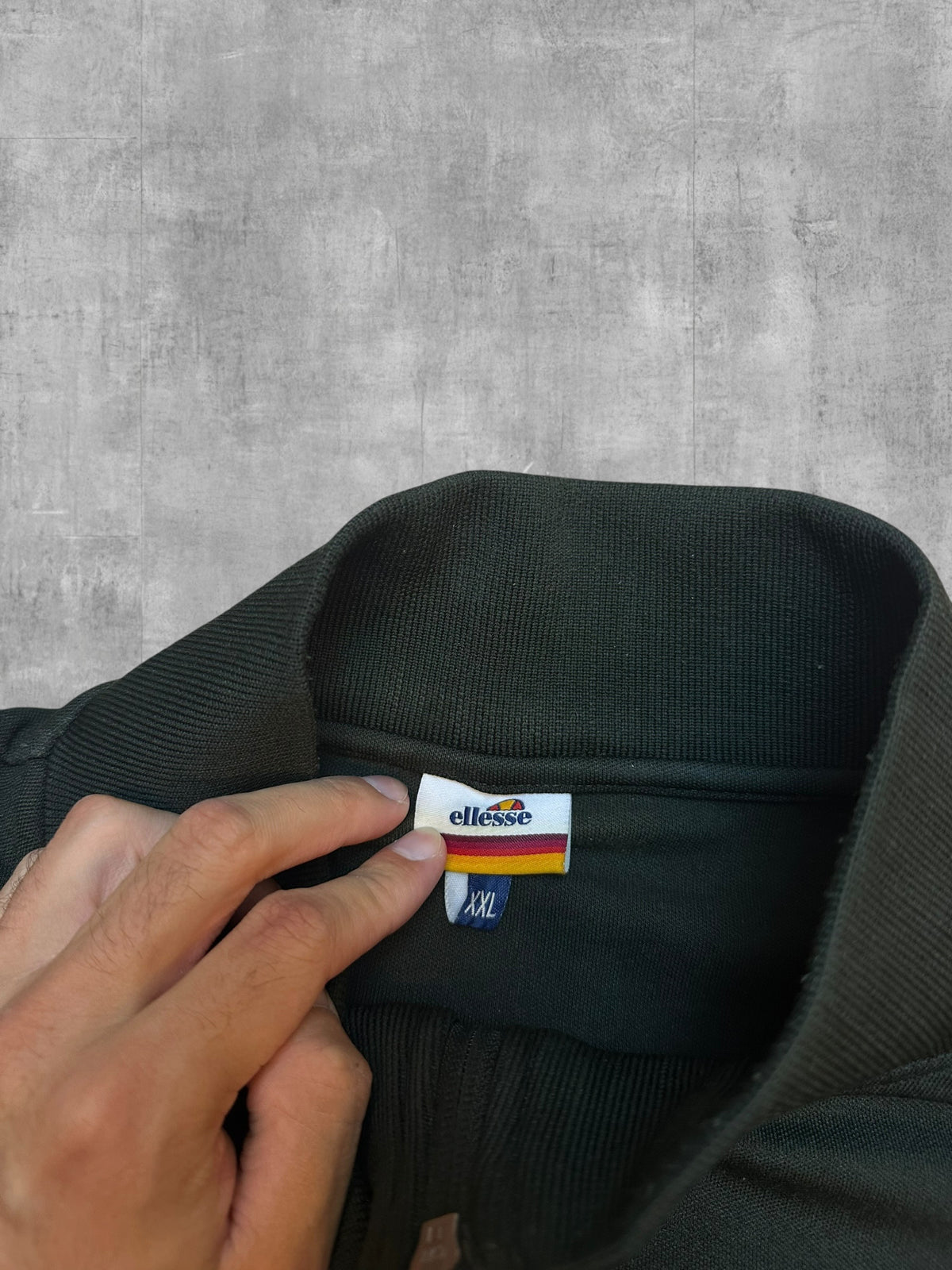 Ellesse Vintage Trainingsjacke Schwarzgrün XXL