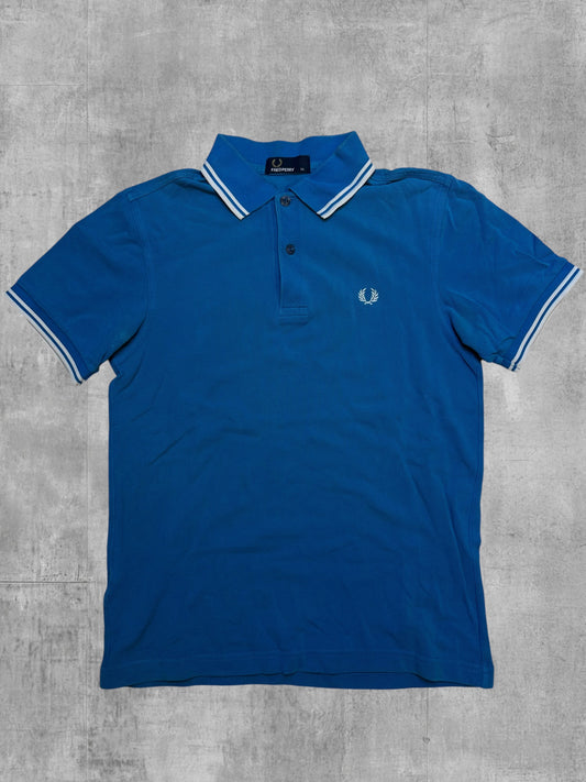 Fred Perry Polo Shirt Babyblau Weiß XS