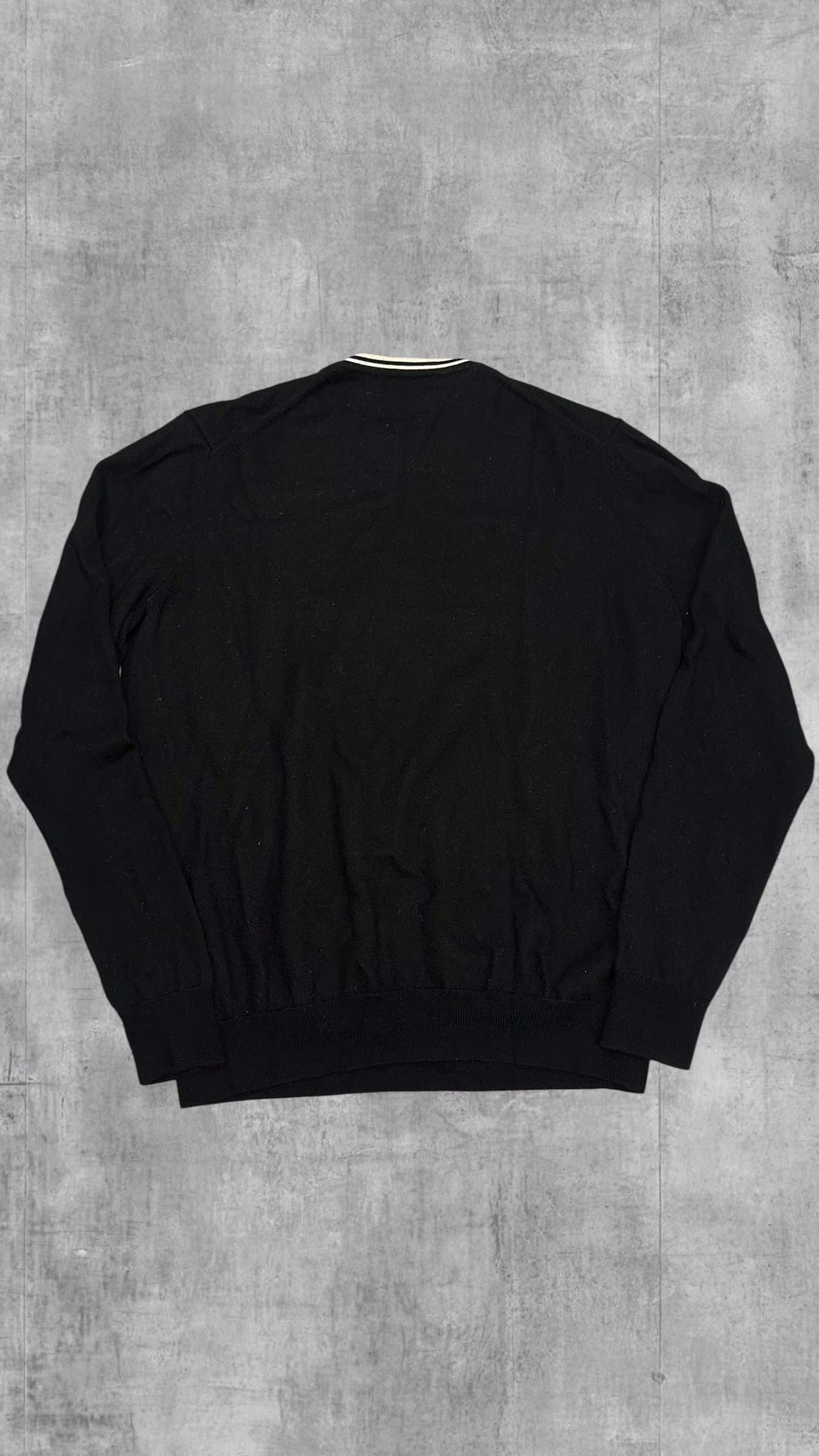 Fred Perry Sweatshirt Schwarz Marino Wolle XL