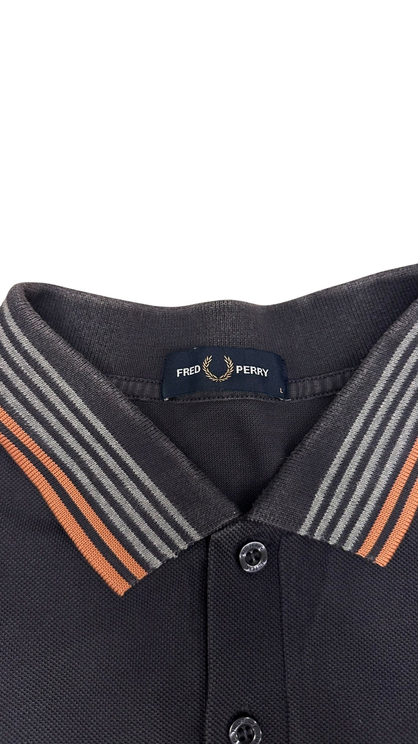 Fred Perry Polo Shirt Dunkelgrau L